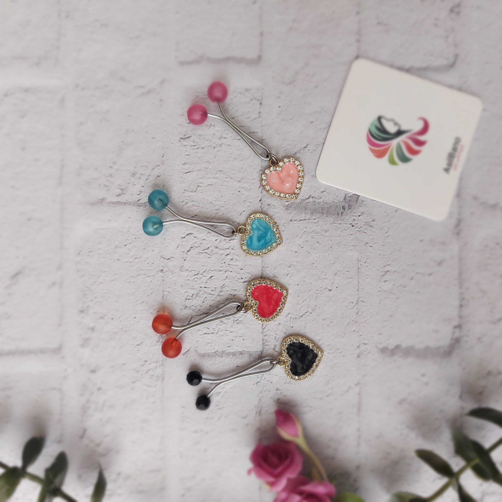  گیره روسری اصیل بانو با آویز قلب کد 506 