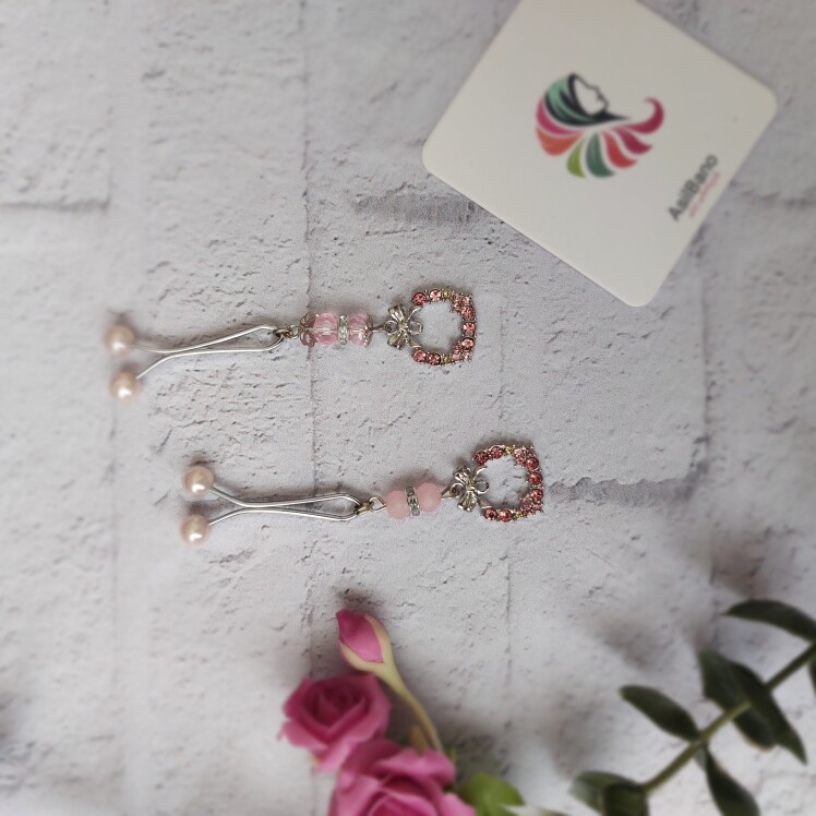 گیره روسری اصیل بانو با آویز جواهر کد 16