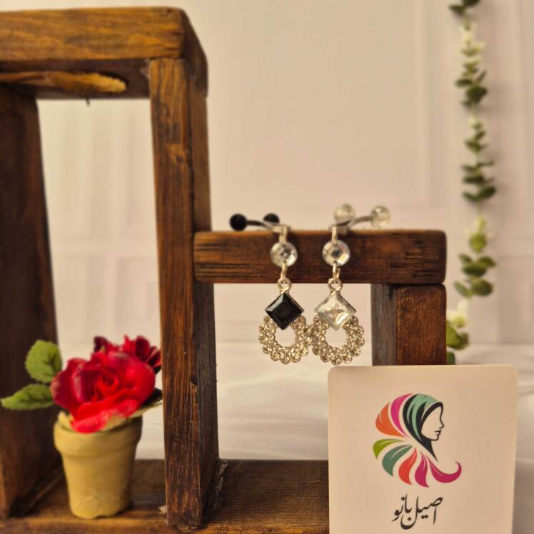 گیره روسری اصیل بانو با آویز جواهر