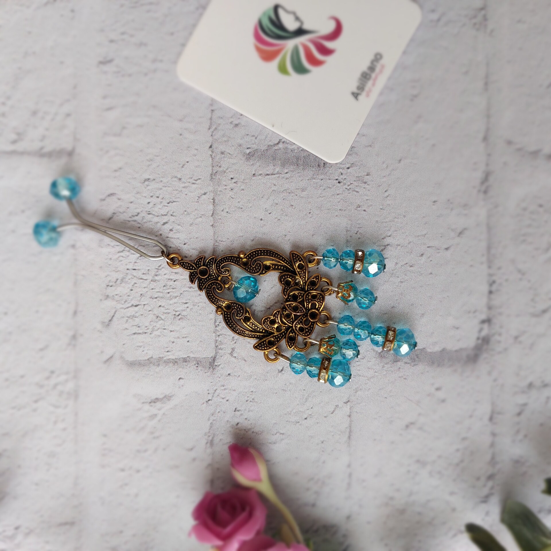  گیره روسری اصیل بانو با آویز قجری کد 22 