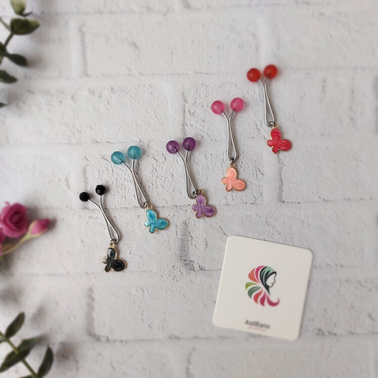 گیره روسری اصیل بانو با آویز پروانه کد 503