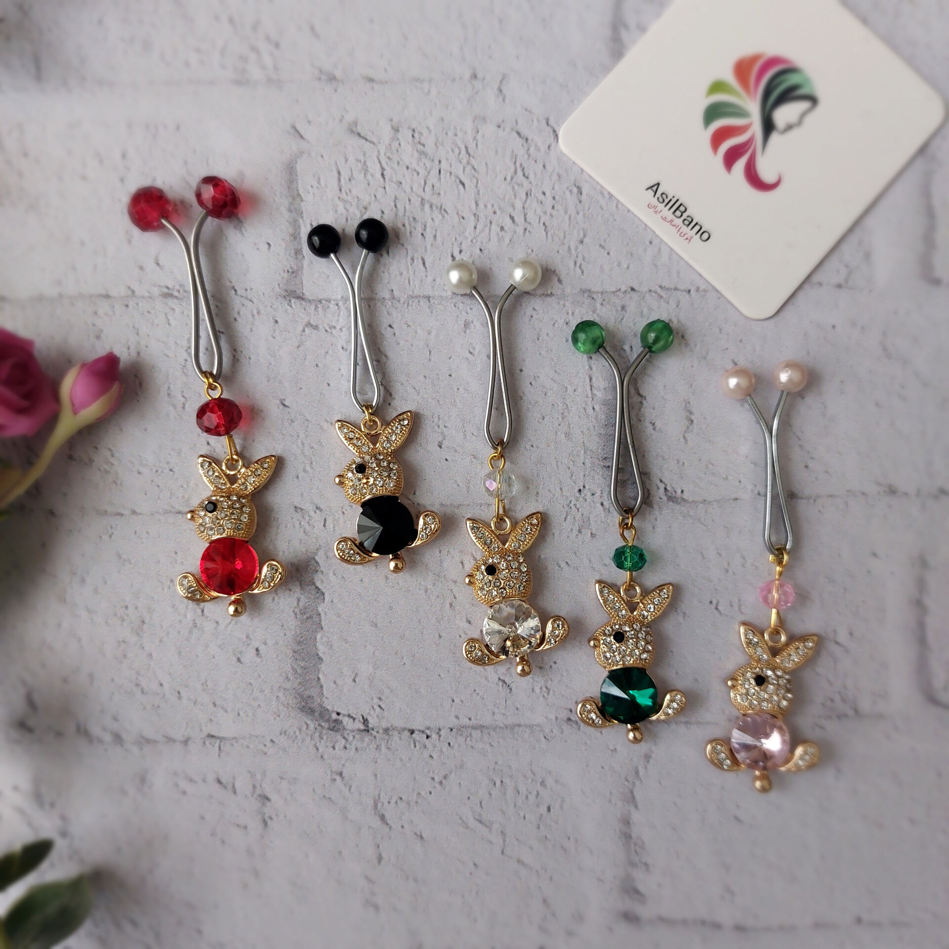  گیره روسری اصیل بانو با آویز خرگوش کد 519 