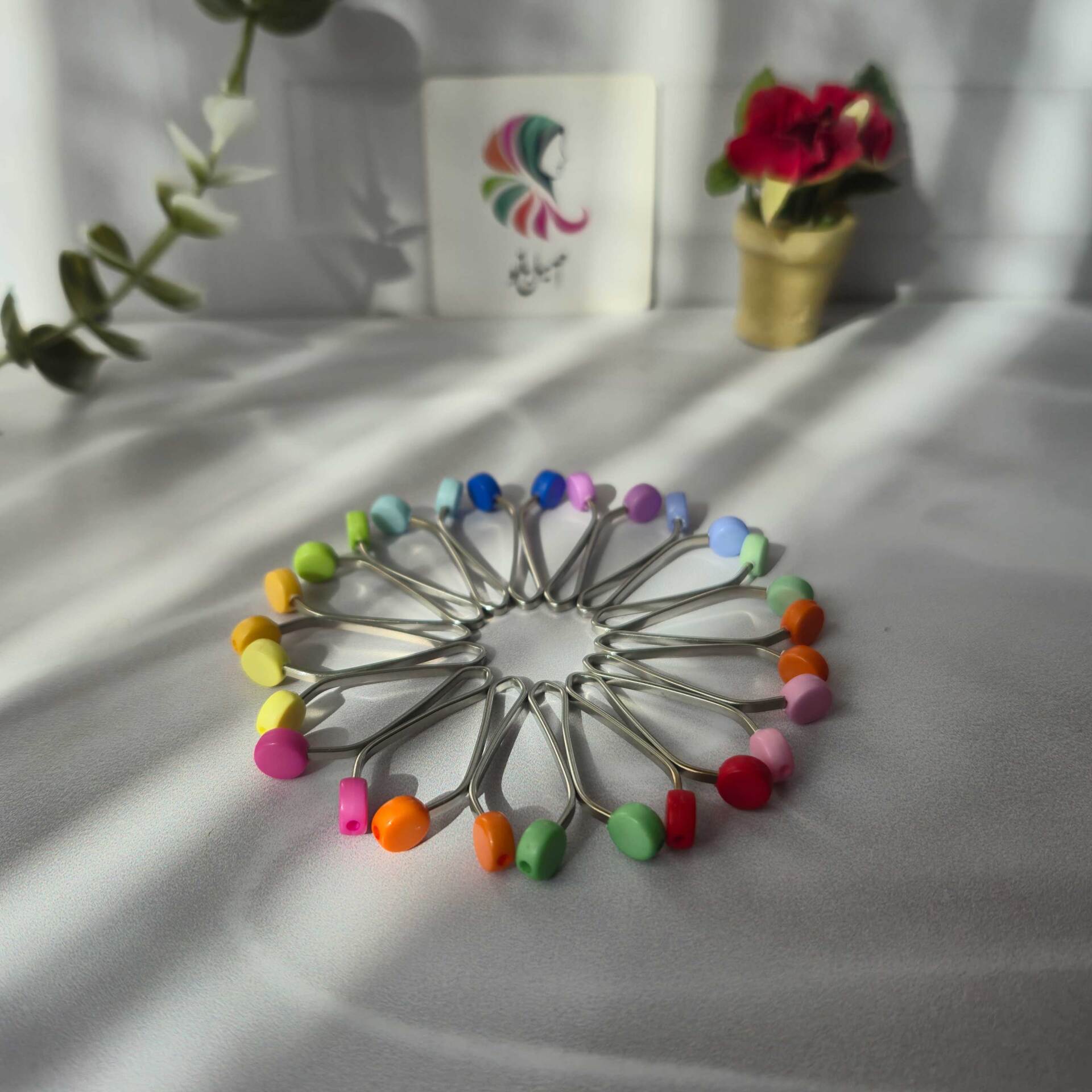  گیره روسری لبنانی اصیل بانو با سر مهره اسما 