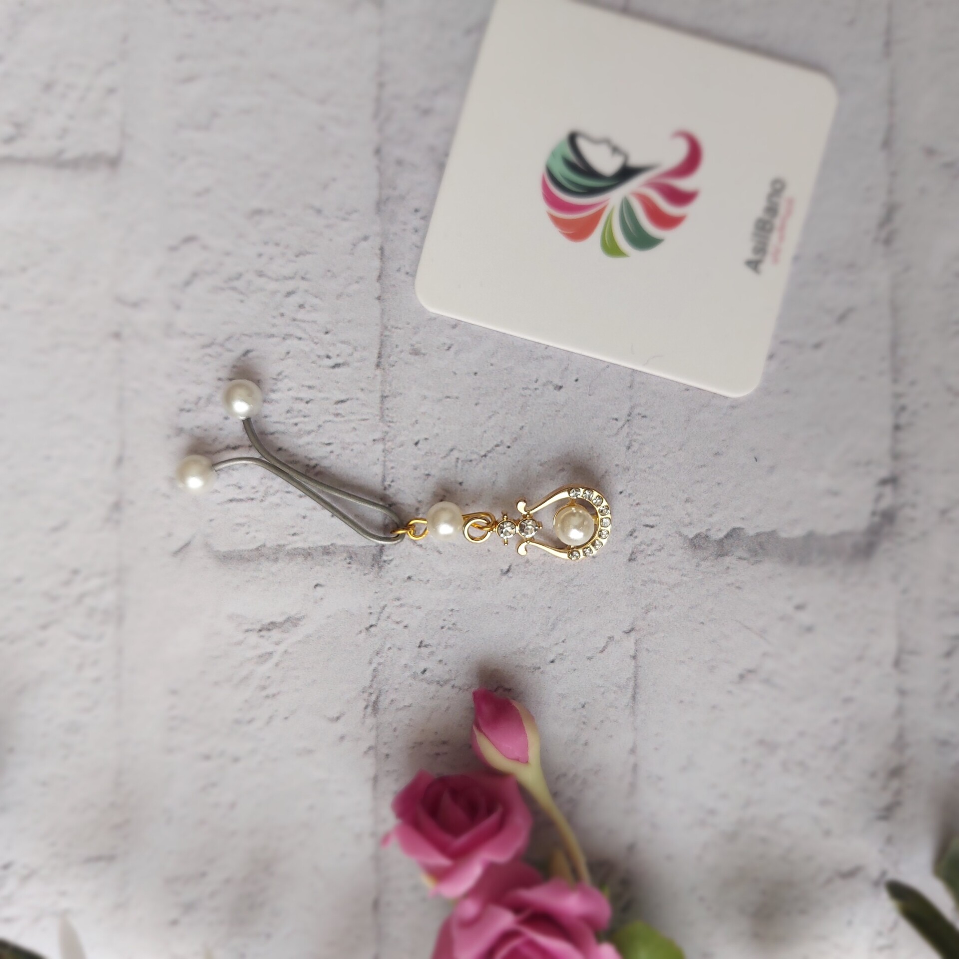  گیره روسری اصیل بانو با آویز چنگ کد 29 