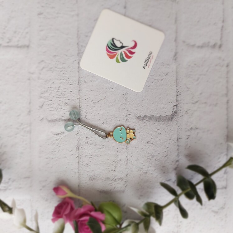 گیره روسری اصیل بانو با آویز لاک پشت کد 502