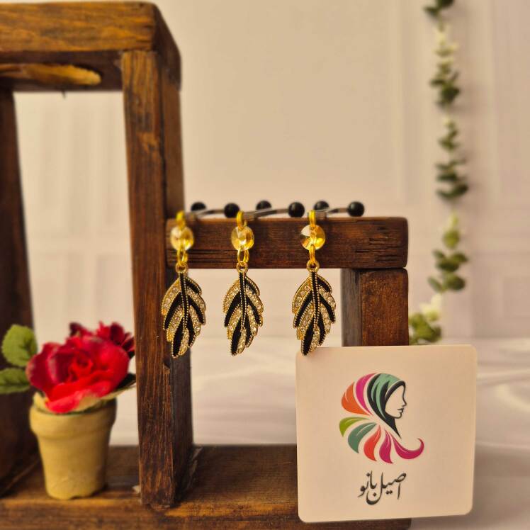 گیره روسری اصیل بانو با آویز برگ