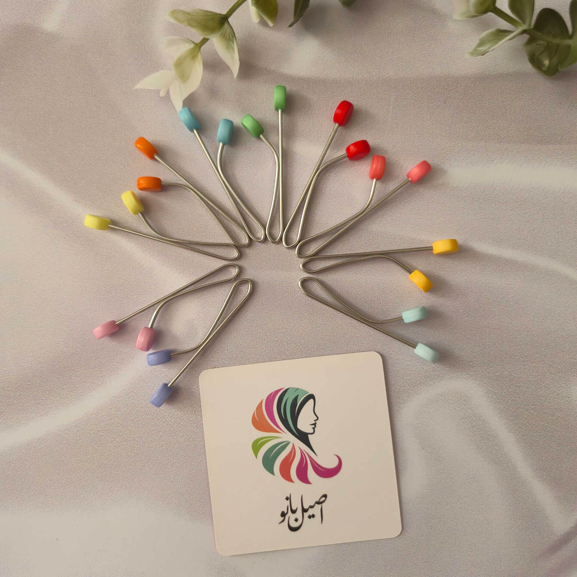  گیره روسری لبنانی اصیل بانو با سر مهره اسما 