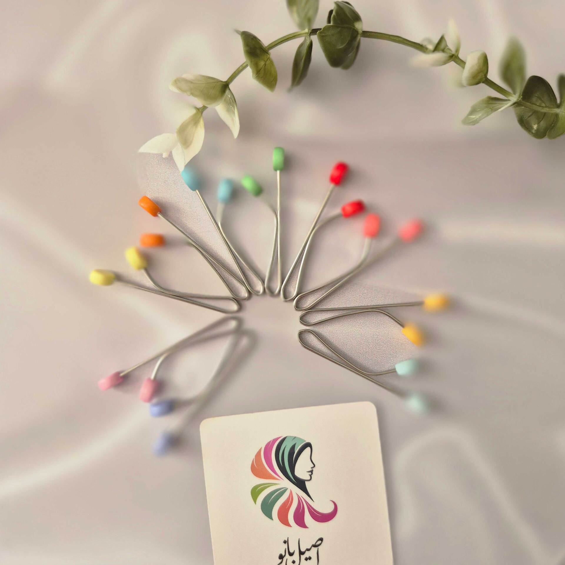  گیره روسری لبنانی اصیل بانو با سر مهره اسما 