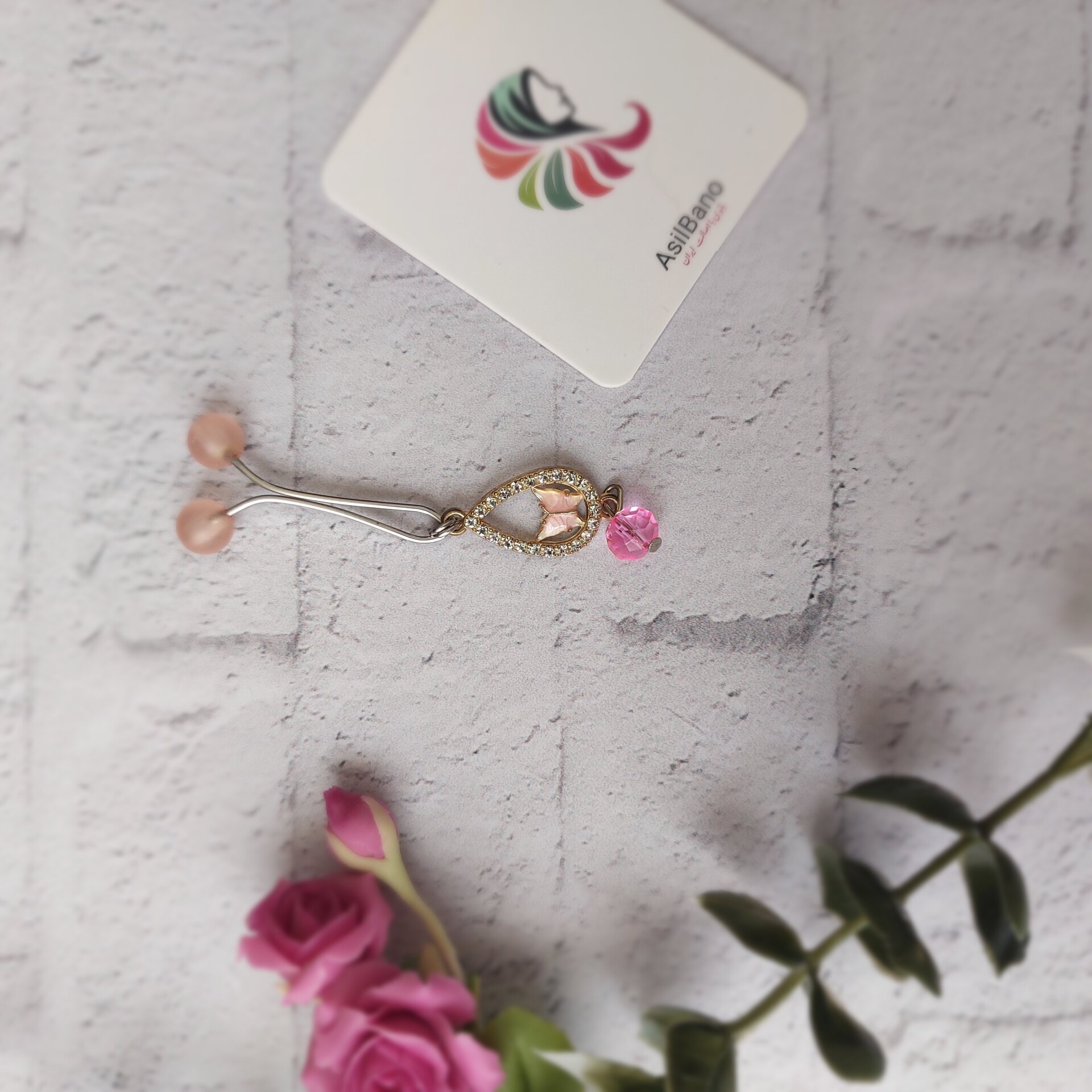  گیره روسری اصیل بانو با آویز پروانه کد 514 